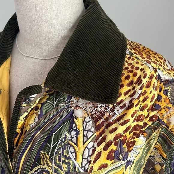 Vintage  Salvatore Ferragamo Tiger Jungle Print Art Jacket size Medium - Picture 3 of 15